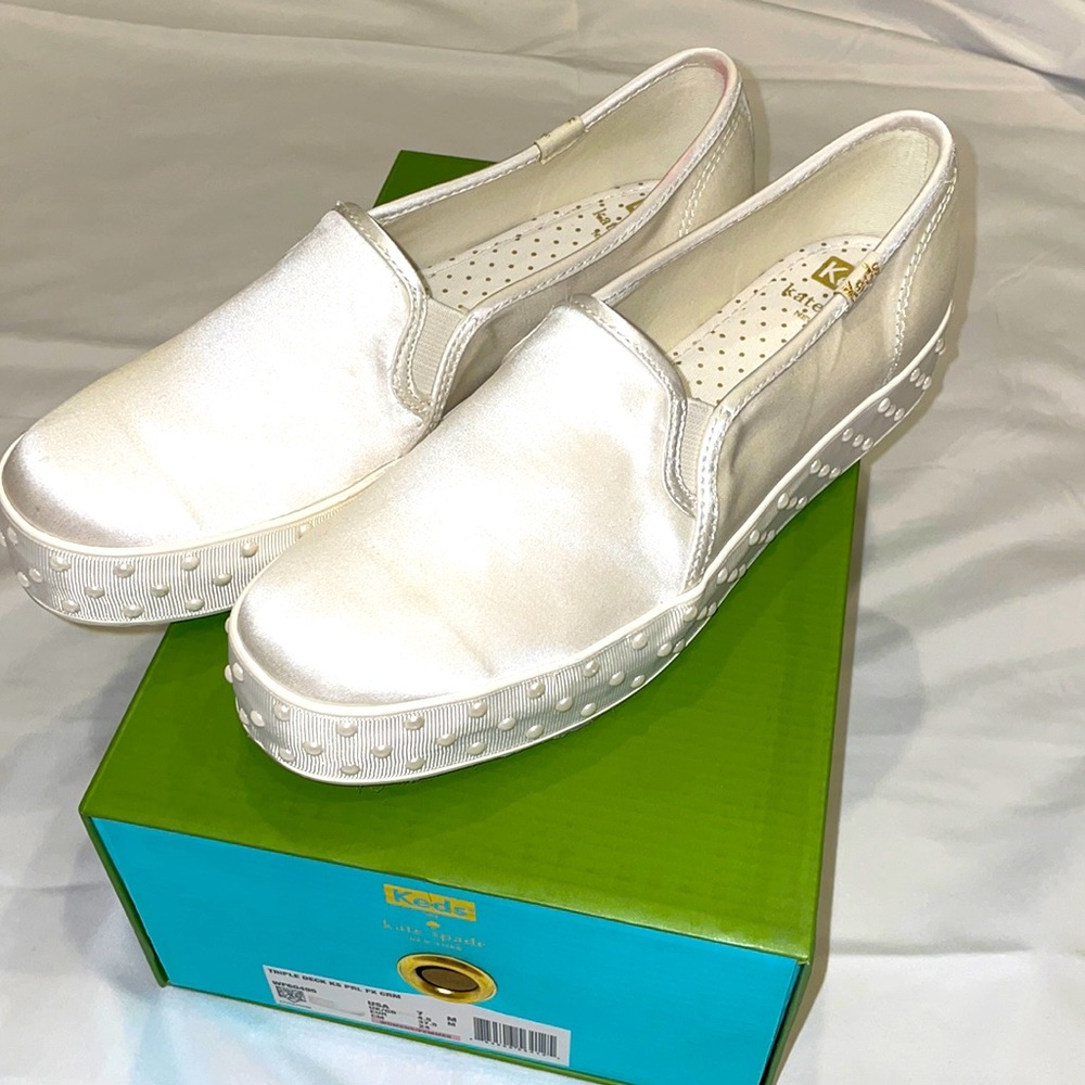 Kate Spade Triple Decker Pearl Keds, Size 7